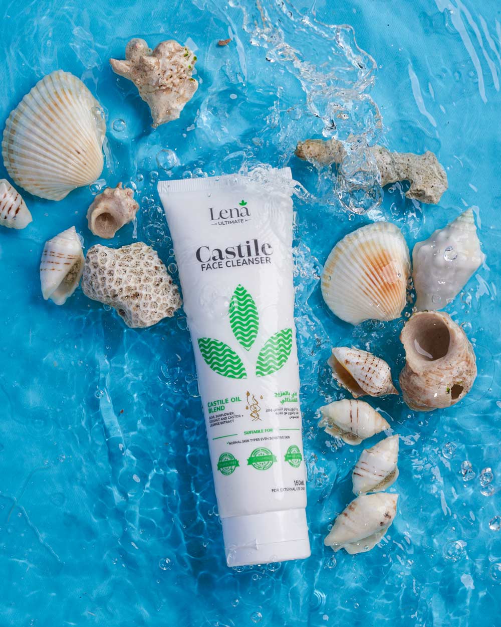 Organic Face Cleanser for Glowing Skin – Lena Castile Wash with Licorice, Green Tea, and Niacinamide